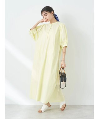 earth music&ecology ポプリンフレアワンピース Yellow