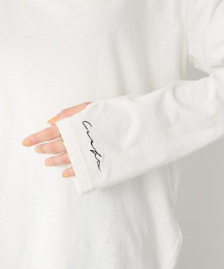 CRAFT STANDARD BOUTIQUE ラメ天竺刺繍ロンTEE Off White