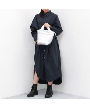 UNBILLION カシュカシュ cachecache / ポーチ付きパファーミニトートバッグ シルバー