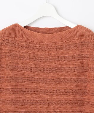 J.PRESS LADIES 【洗える】ヘンプレイヤード ニット オレンジ系