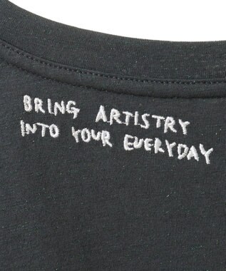 CRAFT STANDARD BOUTIQUE ラメ天竺刺繍ロンTEE Charcoal Gray