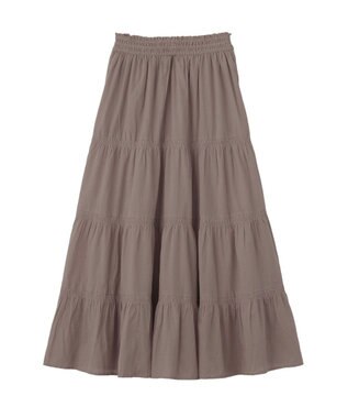 CRAFT STANDARD BOUTIQUE インド製 ティアードスカート Mocha