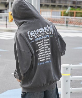 WEGO 【ユニセックス着用ITEM】ピグメントグラフィックプルパーカー 柄2