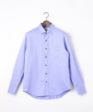 JOSEPH ABBOUD 【ストレッチで快適な着心地・イージーケア】ジャージー シャツ サックスブルー系