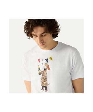 DAKS SLOWBOY Tシャツ〈シャンパン〉 ホワイト