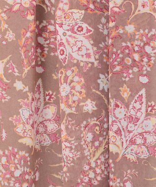 自由区 【速乾性・放湿性・防シワ性】サラサプリント タックスカート ブラウン系5