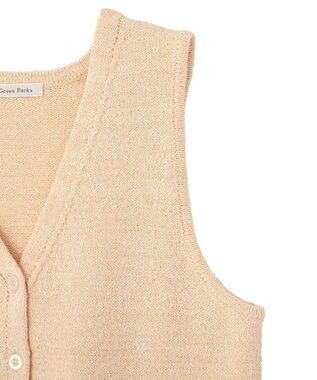 Green Parks ブークレループニットベスト Ecru