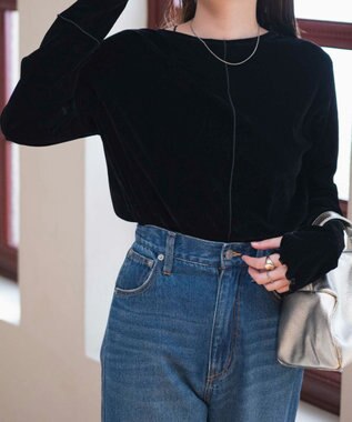 WEGO シアーベロアトップス ブラック