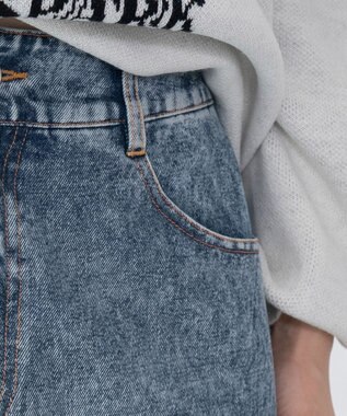 WEGO レースアップハートポケットデニムスカパン デニム中濃加工色