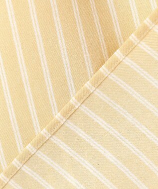 ANY SIS L 【2WAY】スムージーポリエステル フリルネック ブラウス イエローストライプ