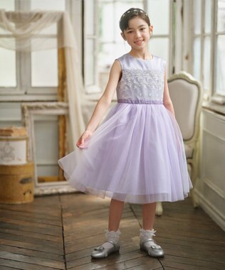 組曲 KIDS 【150-160㎝】ケープセット ドレス ラベンダー