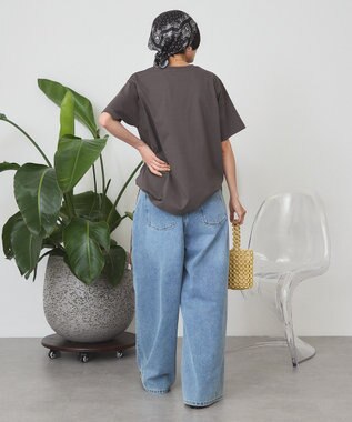 AMERICAN HOLIC 【マルチ機能】カレッジロゴＴシャツ Charcoal Gray