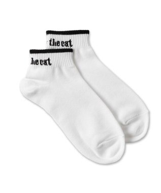 WEGO ラインロゴショートソックス ホワイト