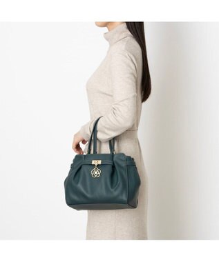 CLATHAS ポルサ 2WAYハンドバッグ ダークグリーン