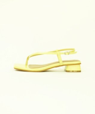 BONTRE 【PRECIEUX JOUET/プレシュウジュエ】 スクエアヒールナロートングサンダル/034PJ ライトイエロー