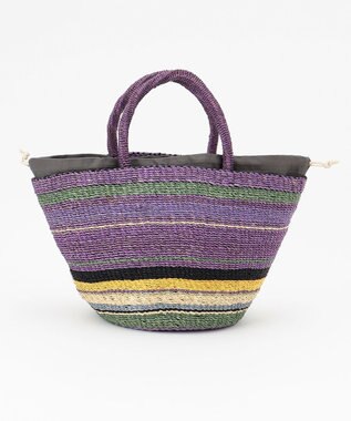 ONWARD CROSSET SELECT 【VIOLAd’ORO】MIRO アバカカラーボーダーバッグ S purple×yellow