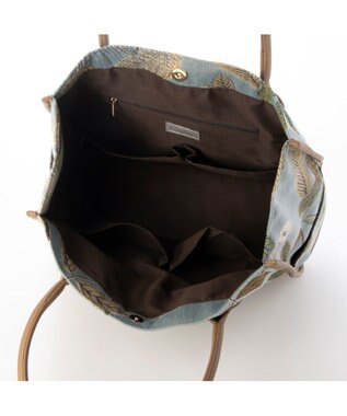 UNBILLION カシュカシュ cachecache / ジャガードスクエアトート ライトブルー