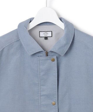 J.PRESS YORK STREET 【WOMEN】コーデュロイ シャツブルゾン ダルブルー系