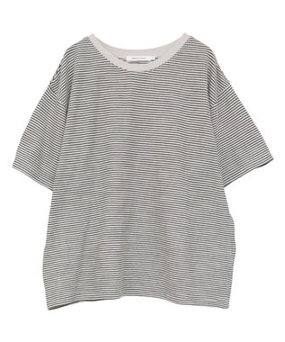 AMERICAN HOLIC 【2点セット】レイヤードボーダーＴワンピース Black