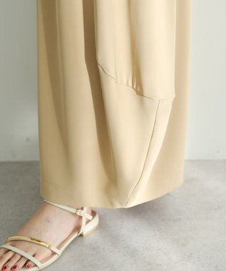 YECCA VECCA コクーンドレープワイドパンツ Beige