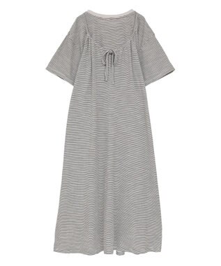 AMERICAN HOLIC 【2点セット】レイヤードボーダーＴワンピース Black