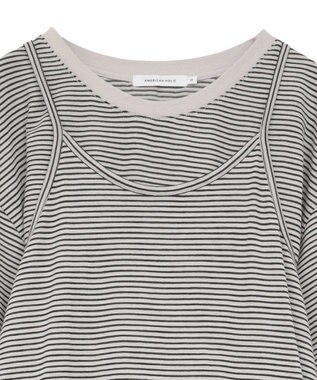 AMERICAN HOLIC 【2点セット】レイヤードボーダーＴワンピース Black