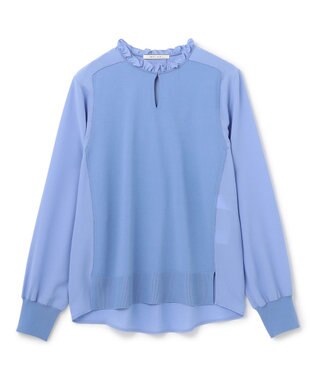 BEIGE， CLARISSE / タイニーフリルニット Sax