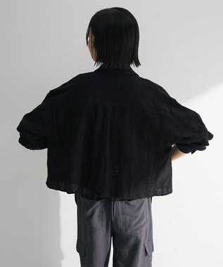 Green Parks ・ＳＵＧＡＲ　ＳＰＯＯＮ　カットレースショートシャツ Black