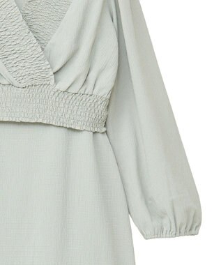 earth music&ecology ＳＥＴ２点カシュクールプルオーバー＋キャミワンピース Light Green