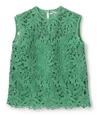 BEIGE， NARCISSUS / レースブラウス Pine Green