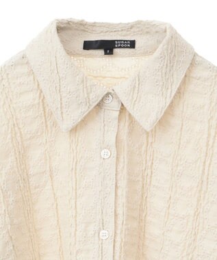 Green Parks ・ＳＵＧＡＲ　ＳＰＯＯＮ　カットレースショートシャツ Yellow