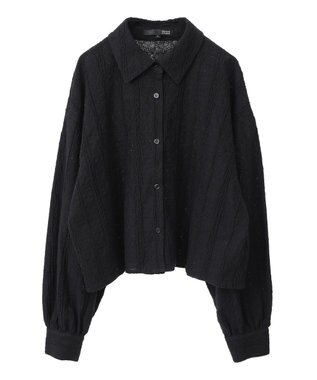 Green Parks ・ＳＵＧＡＲ　ＳＰＯＯＮ　カットレースショートシャツ Black