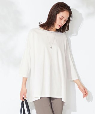 ANY 【洗える】テントライン カットソー アイボリー系