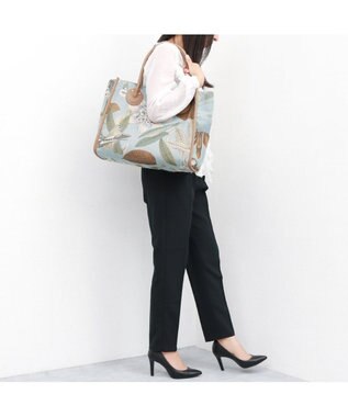 UNBILLION カシュカシュ cachecache / ジャガードスクエアトート ライトブルー