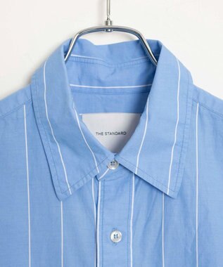 WEGO ストライプロングシャツ ブルーストライプ