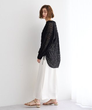 YECCA VECCA サテンフレアスカート Ivory