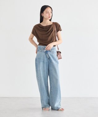 earth music&ecology Tストラップサンダル Silver