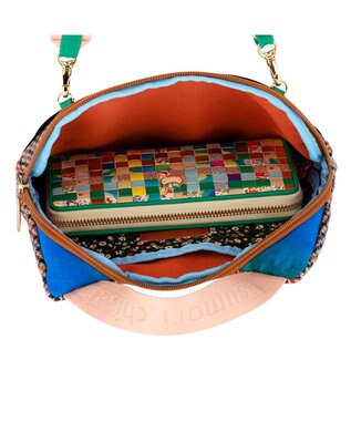 tsumori chisato CARRY マルチチェック 2way ショルダーバッグ ハンドバッグ オレンジ