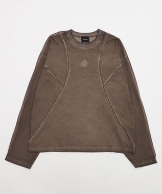 WEGO 【ユニセックス着用ITEM】MA55IVE　コールドダイスウィッチングロゴT（LS） ブラウン