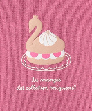 ANY KIDS 【春まで主役】アニマル発泡プリントトレーナー チェリーピンク