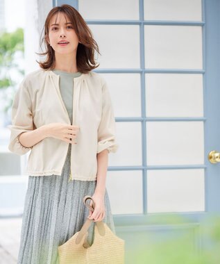 ANY SIS 【洗える】シアーライト ブルゾン ベージュ