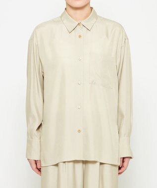 uncrave フィブリルシャンブレー ミドルシャツ ライトベージュ