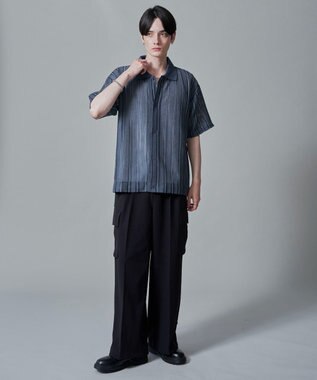 WEGO 【２点SET】アンサンブルシアーシャツ（SS） Dブルー