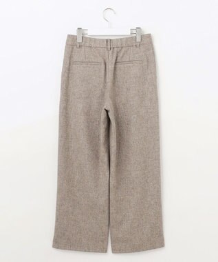 J.PRESS LADIES T/W シャブレーツイル セミワイド パンツ ベージュ系