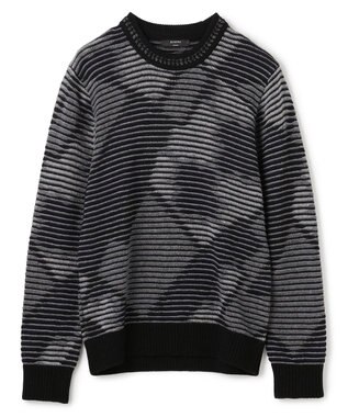 JOSEPH HOMME モロッカンブラインドジャガード　クルーネックニット ブラック系5
