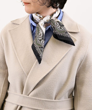 Marca 【伝統横濱スカーフ】ホルン  小判 シルクツイル スカーフ