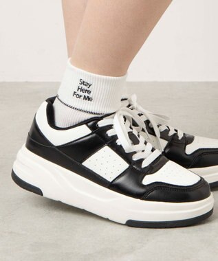 WEGO 折り返しロゴアンクルソックス ホワイト