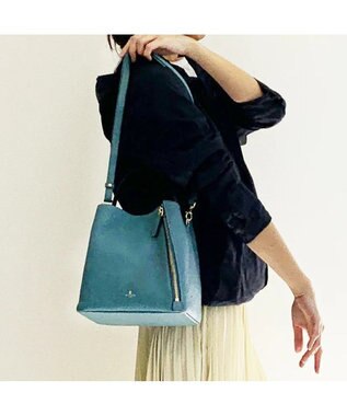 PELLE BORSA 2ウェイショルダーバッグ Reinette レネット 4741 ブルーグレー