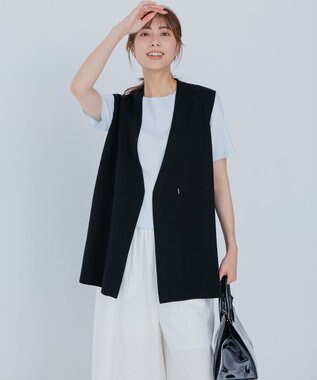 23区 【速乾性/汗じみ防止】半袖 クロップド IT Tシャツ スカイブルー系