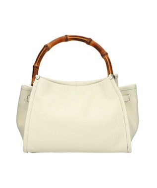 INTER-CHAUSSURES 【LORISTELLA】バンブーハンドルレザーバッグ アイボリー